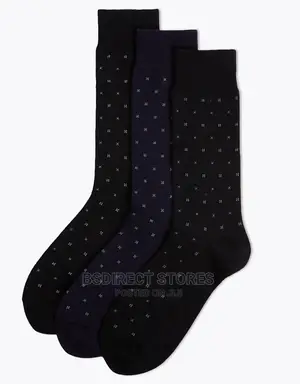 Marks And Spencer Grey Mix 3pack Polka Dot Merino Wool Socks