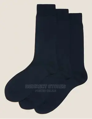 Marks and Spencer Navy 3pk Luxury Egyptian Cotton Rich Socks