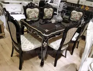 Royal Dinning Set With Six Leather Chairs