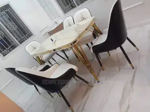 Luxurious Royal Dinning Table With Six Leather Chairs