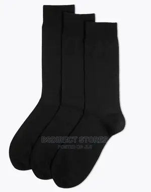 Marks & Spencer BLACK 3 Pack Luxury Merino Wool Socks