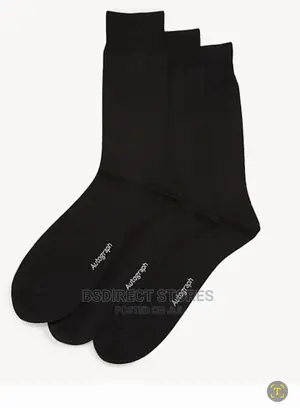 Marks and Spencer Black 3pack Luxury Modal Pima Cotton Socks