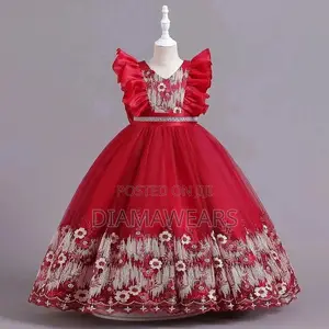 Red Ceremonial Ball Gown for Peincess