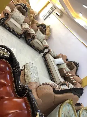 Modern 7 Seater Living Room Fabric Sofa Chair.