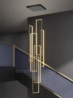 Modern LED Stair Long Chandelier
