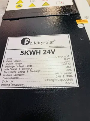 5kwh 24v 200ah Felicity Ion Lithium Battery