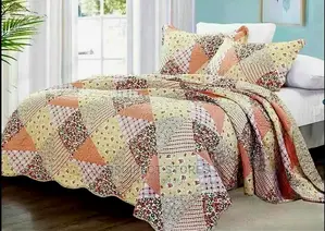 Cotelia Moonstar Peach Luxury Embroidery Bedspread Superking