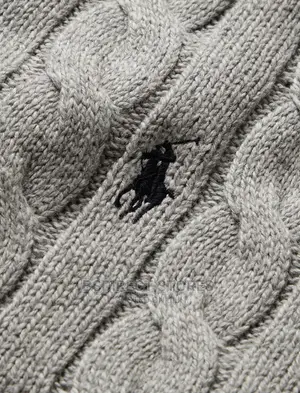 Polo Ralph Lauren Grey Men's Cable Knit Long Sleeve Sweater