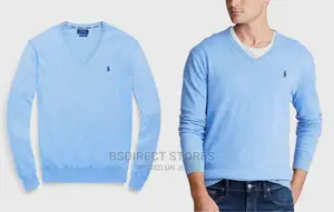 Polo Ralph Lauren Men's Merino v-Neck Polo Pony Logo Jumper