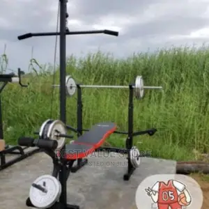 Weight Bench With Latpull + 50kg Dumbbells Case