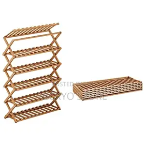 Hallway Shoe Shelf 6 Tier Bamboo Shoe Rack