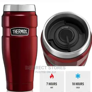 Thermos RED Stainless Steel Insulated King Travel Tumbler