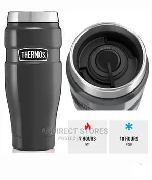 Thermos GUN METAL Stainless Steel Insulated Travel Tumbler