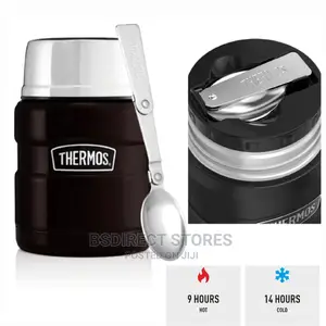 Thermos BLACK Stainless Steel Insulated King Food Flask