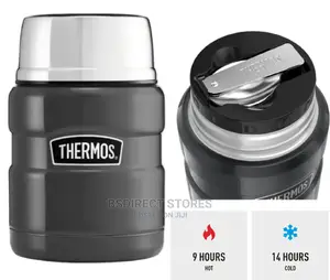 Thermos GUN METAL Stainless Steel Insulated King Food Flask