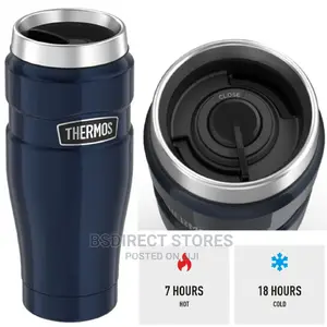Thermos MIDNIGHT BLUE Stainless Steel King Travel Tumbler