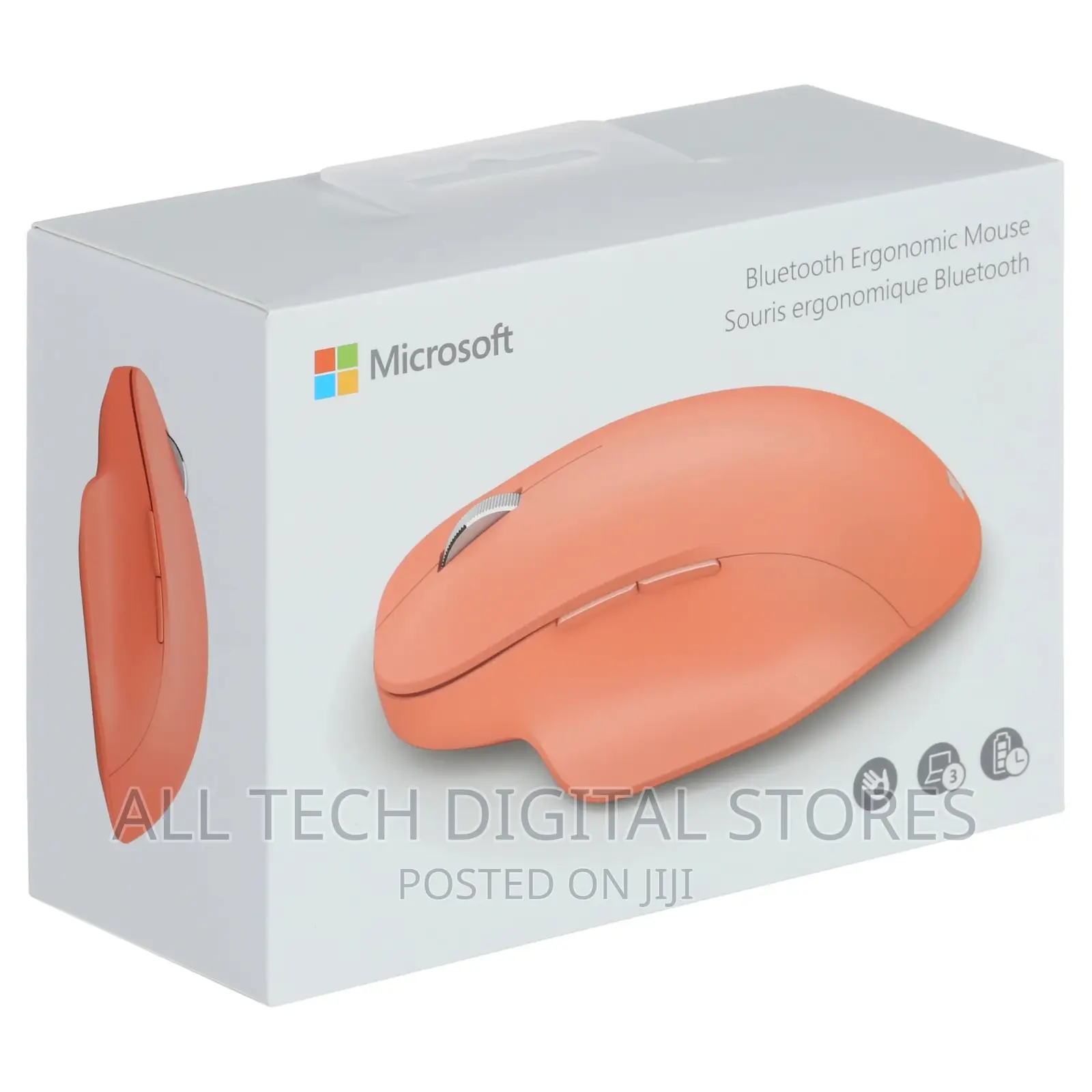 Microsoft Bluetooth Ergonomic Mouse - Coral Pink