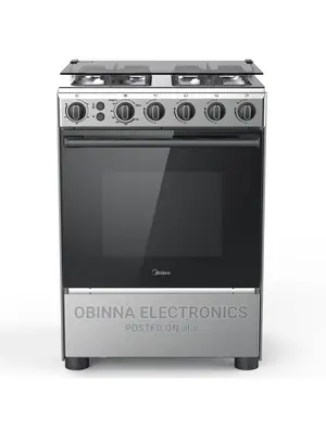 Brand New Middea{60x60}All Gas Standing Cooker/Silver Colour