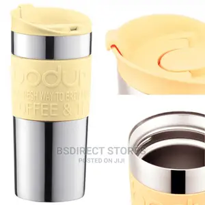 Bodum PASTEL YELLOW Screw Lid Vacuum Travel Mug, 350ML