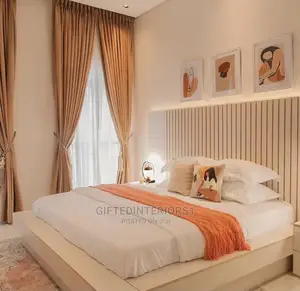 6 by 6 Bed Frame With Wall Cladding and Led Light