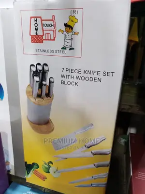 7 Pieces Knife Set With Wooden Block
