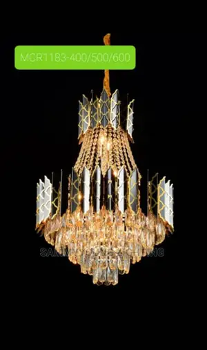 Luxury Ceiling Mounted Crystal Dropping Chandelier Light. 