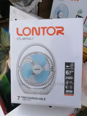 Lontor Rechargeable Mini Fan 7 Inches