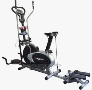 Orbitrack Bike With Stepper and Twister and Dumbbells