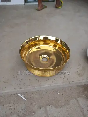 Gold Round Counter Top Bowl