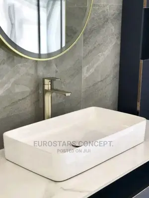 Long White Ceramic Wash Hand Basin