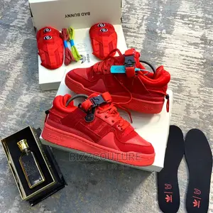 Original Adidas X Bad Bunny Forum Low Red Acailable in Store