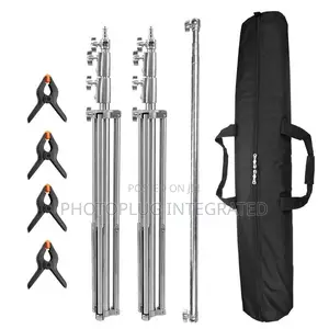 Silver Mobile Background Backdrop Stand