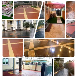 Joe Joel Stamps Concrete Floor