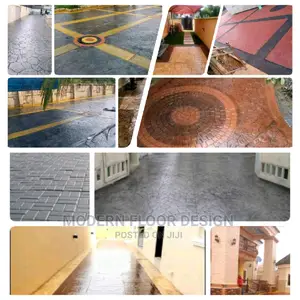 Long Exquisite Concrete Stamps Floor