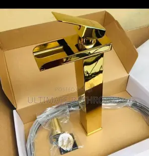 Gold Open Mouth Waterfall  Basin Mixer Tap