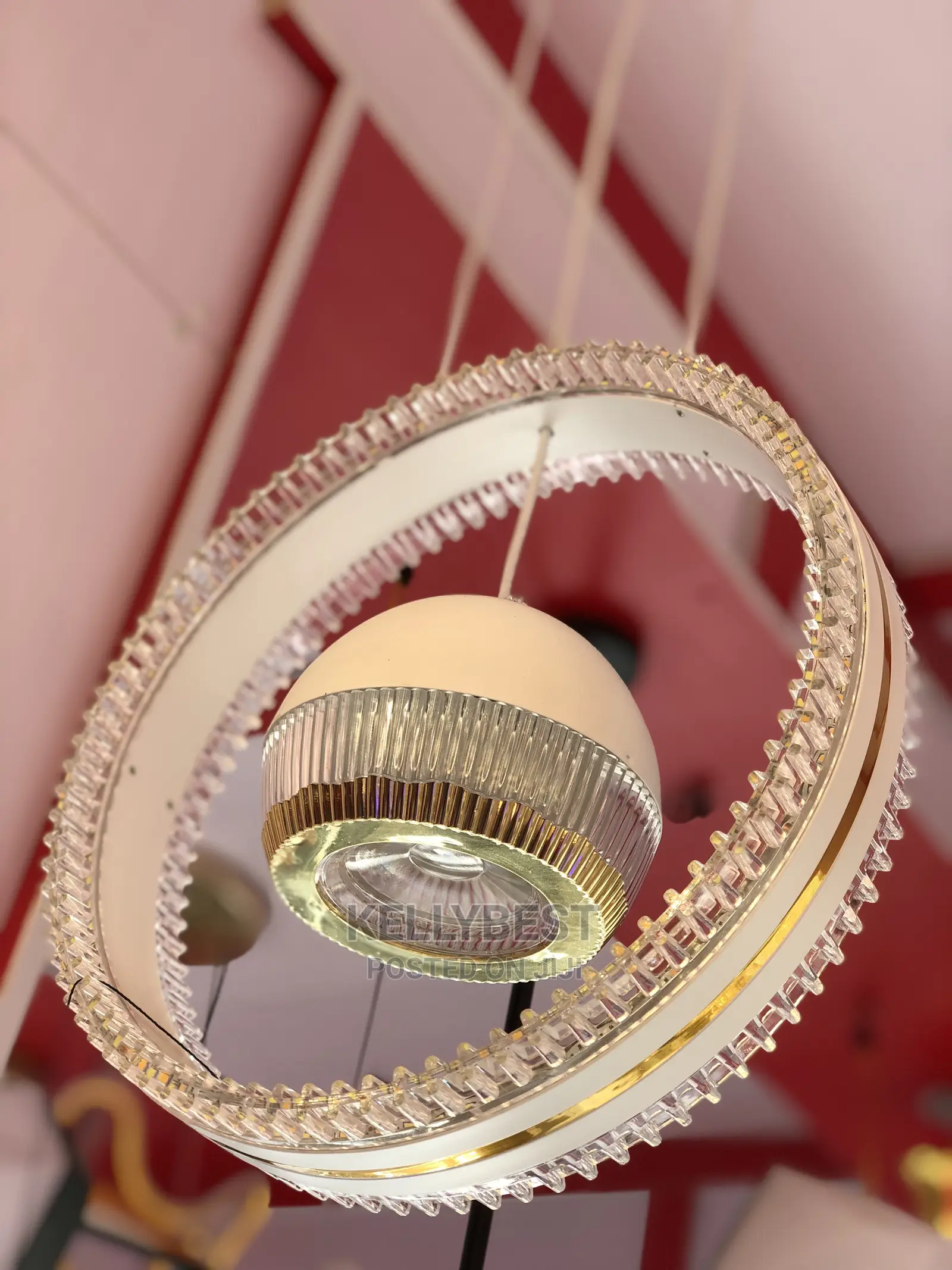 Quality Ceiling Mounted Ring Chandelier Dropping Light.