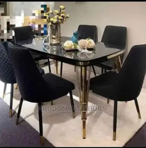 Black Luxury Dining Table Set