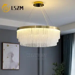 Luxury Ceiling Mounted Led Chandelier Dropping Light.
