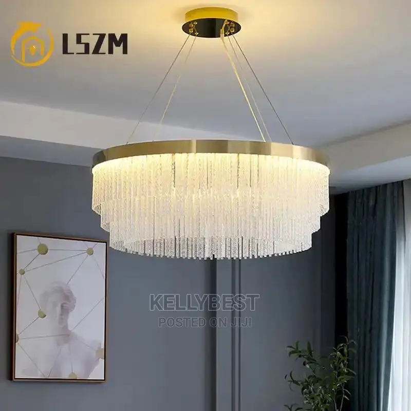 Luxury Ceiling Mounted Led Chandelier Dropping Light.