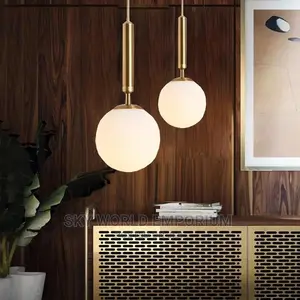 Modern Pendant Lamp Gold Glass