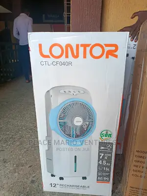 Original Lontor 12" Rechargeable Water Fan With Warranty