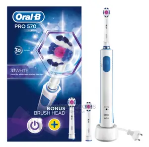 Oral B Pro 570 Electric Toothbrush 3D White With Refill Head
