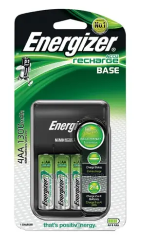 Energizer Accu Recharge Base Charger With 4 X AA Batteries