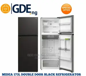 Midea 173L Double Door Black Jazz Refrigerator