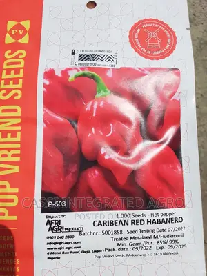 Caribean Red Habanero Pepper 1000 Seed Pack