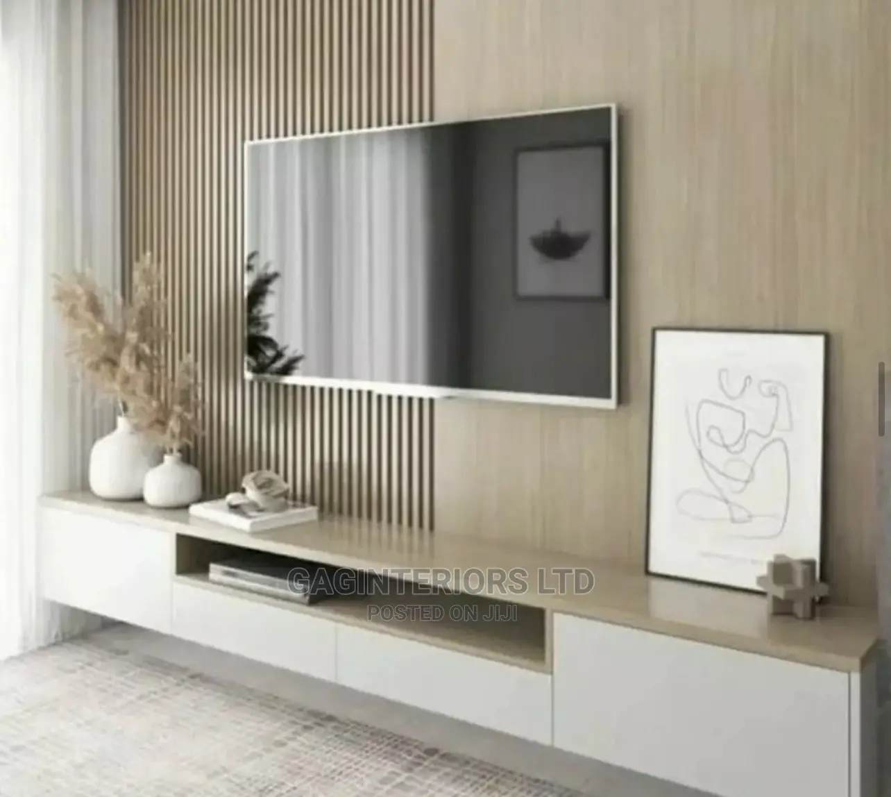 Tv Unit Fluted Panel