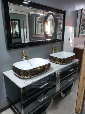Double Cabinet Wash Hand With Mirror