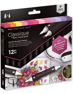 Spectrum Noir Classique Floral Dual Tip Permanent Markers