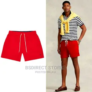 Ralph Lauren SMALL RED Classic Swim Hawaiian Traveller Short