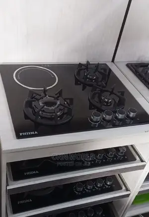 New Phima 3 by 1 Cabinet Automatic 60cm Blue Flame Black